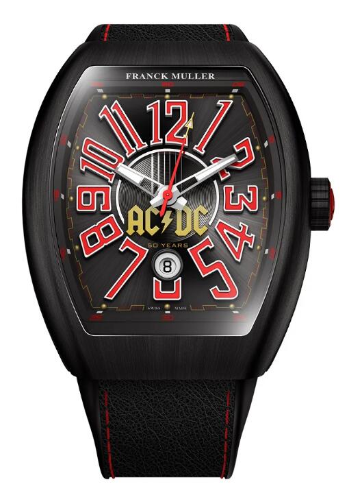 Buy Franck Muller Vanguard AC/DC 50th Anniversary Replica Watch for sale Cheap Price V43-SC-DT-ACDC-50TH-NR-BR